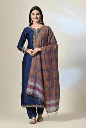 Handloom tussar silk stole