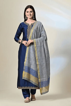 Handloom tussar silk stole