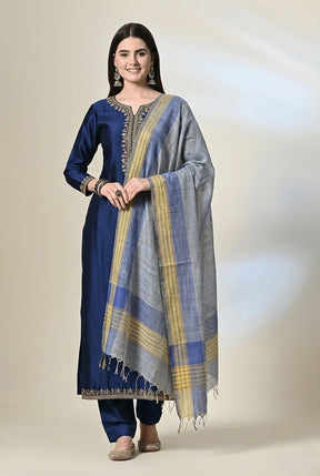 Handloom tussar silk stole