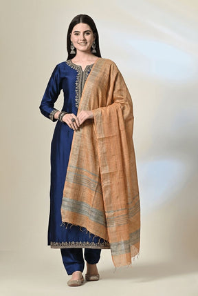 Handloom tussar silk stole