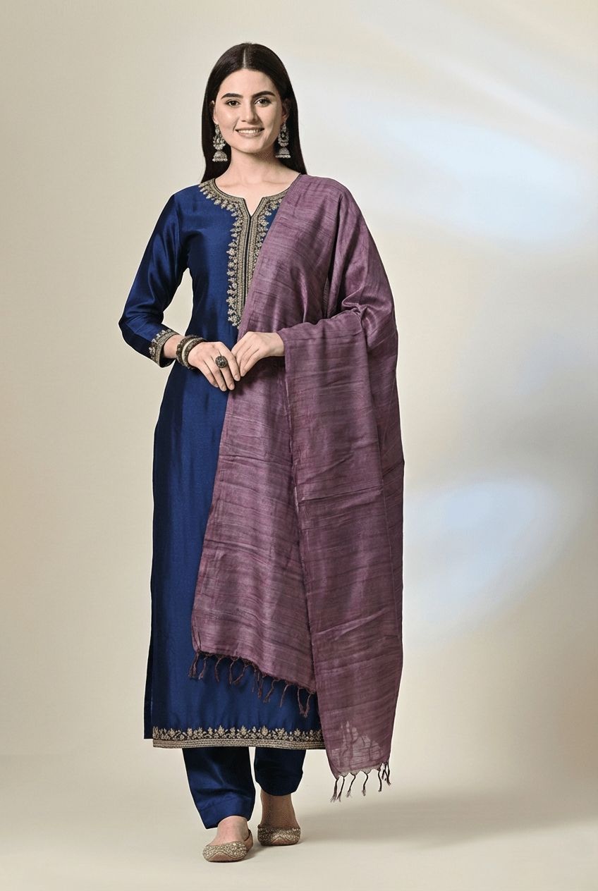 Handloom tussar silk stole