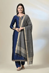 Handloom tussar silk stole