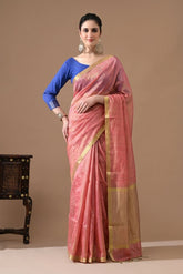 Tissue Linen saree crafted to celebrate timeless Indian craftsmanship with a contemporary touch.