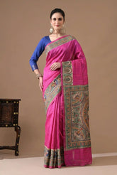Madhubani Handcrafted HandPainted Saree