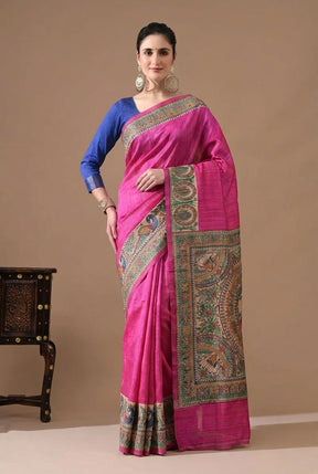Madhubani Handcrafted HandPainted Saree