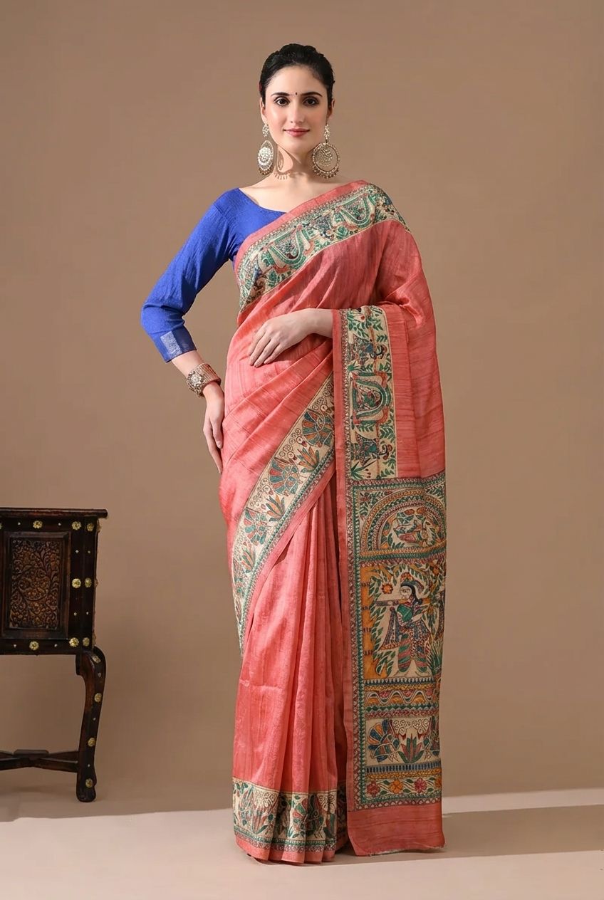 Madhubani Hand Painted Sarees