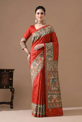 Madhubani Hand Painted Sarees