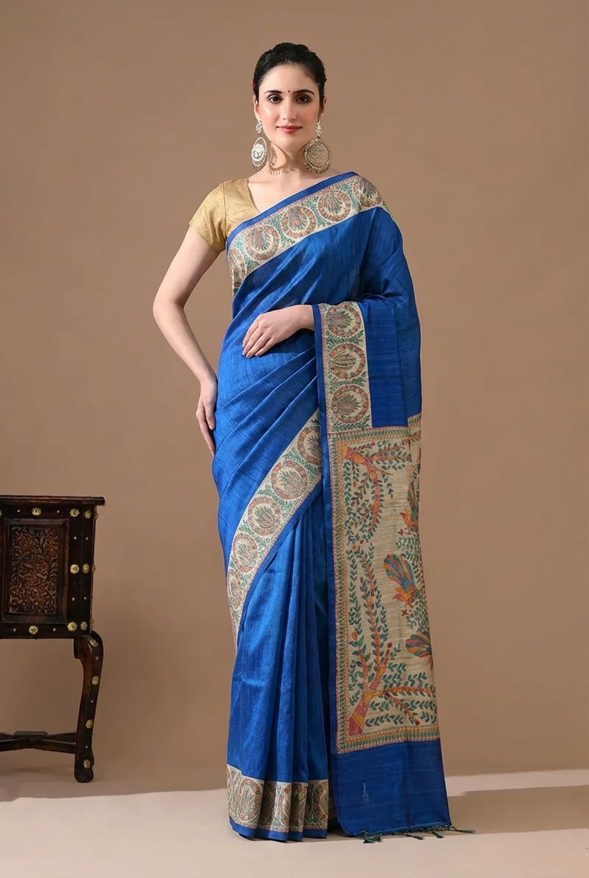 Madhubani Hand Painted Sarees