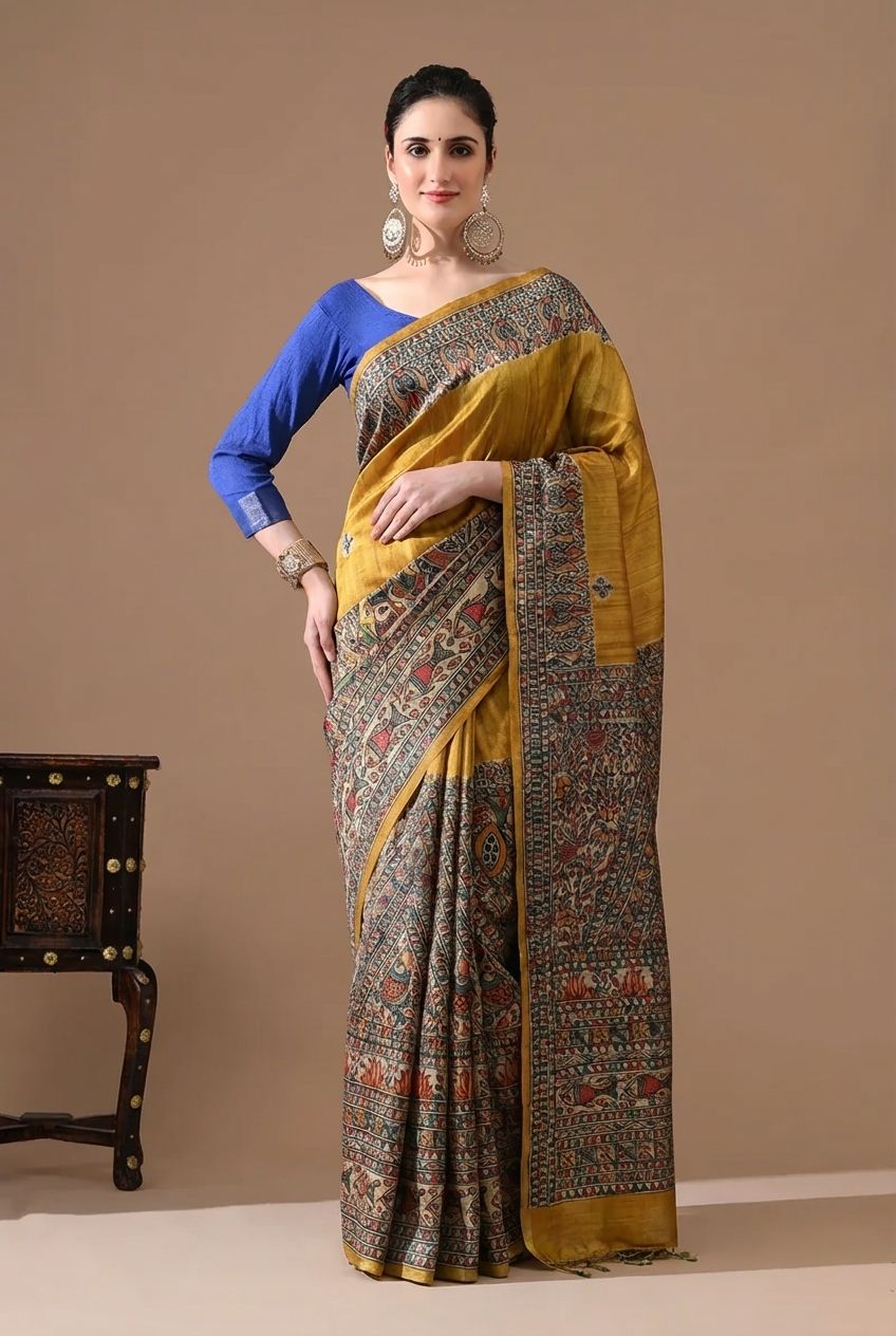 Madhubani Hand Painted Sarees