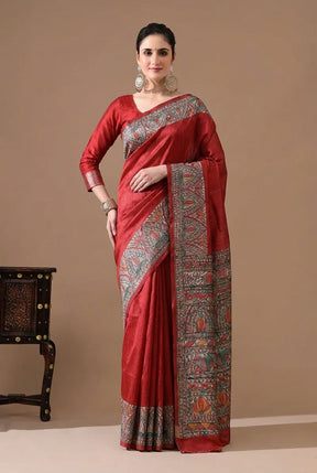 Madhubani Hand Painted Sarees