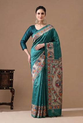 Madhubani Hand Painted Sarees