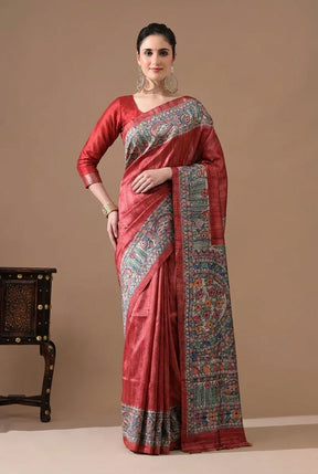 Madhubani Hand Painted Sarees