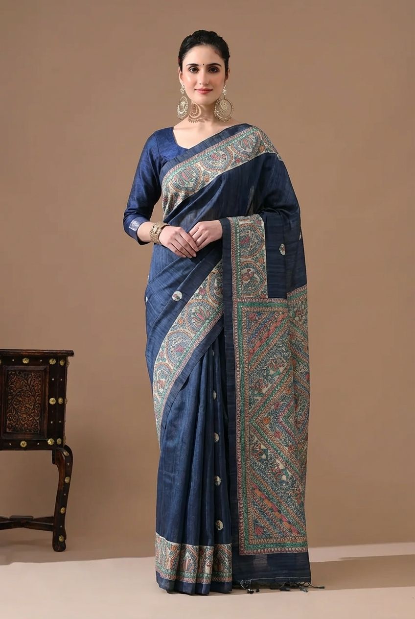 Madhubani Hand Painted Sarees