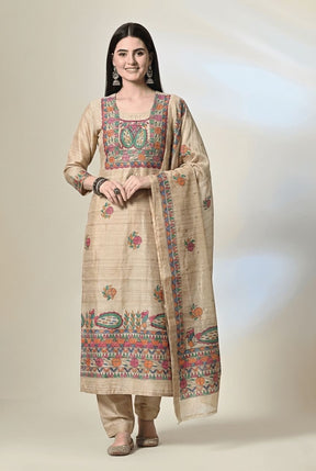 Handcrafted Madhubani suit